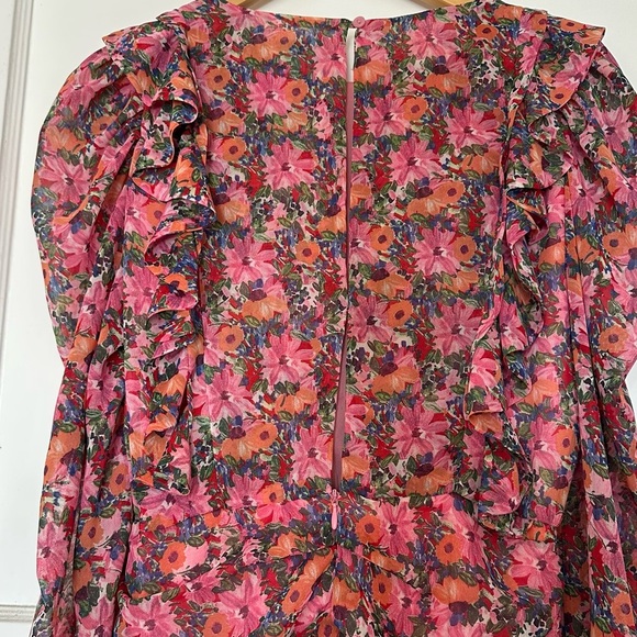 ZARA pink ruched floral mini dress blogger fave - Picture 12 of 15